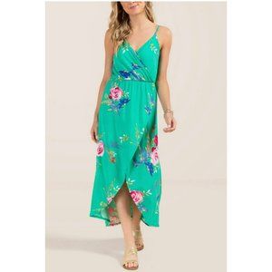 New Francesca’s Lil Sleeveless Wrap Top Maxi Dress Size Medium
